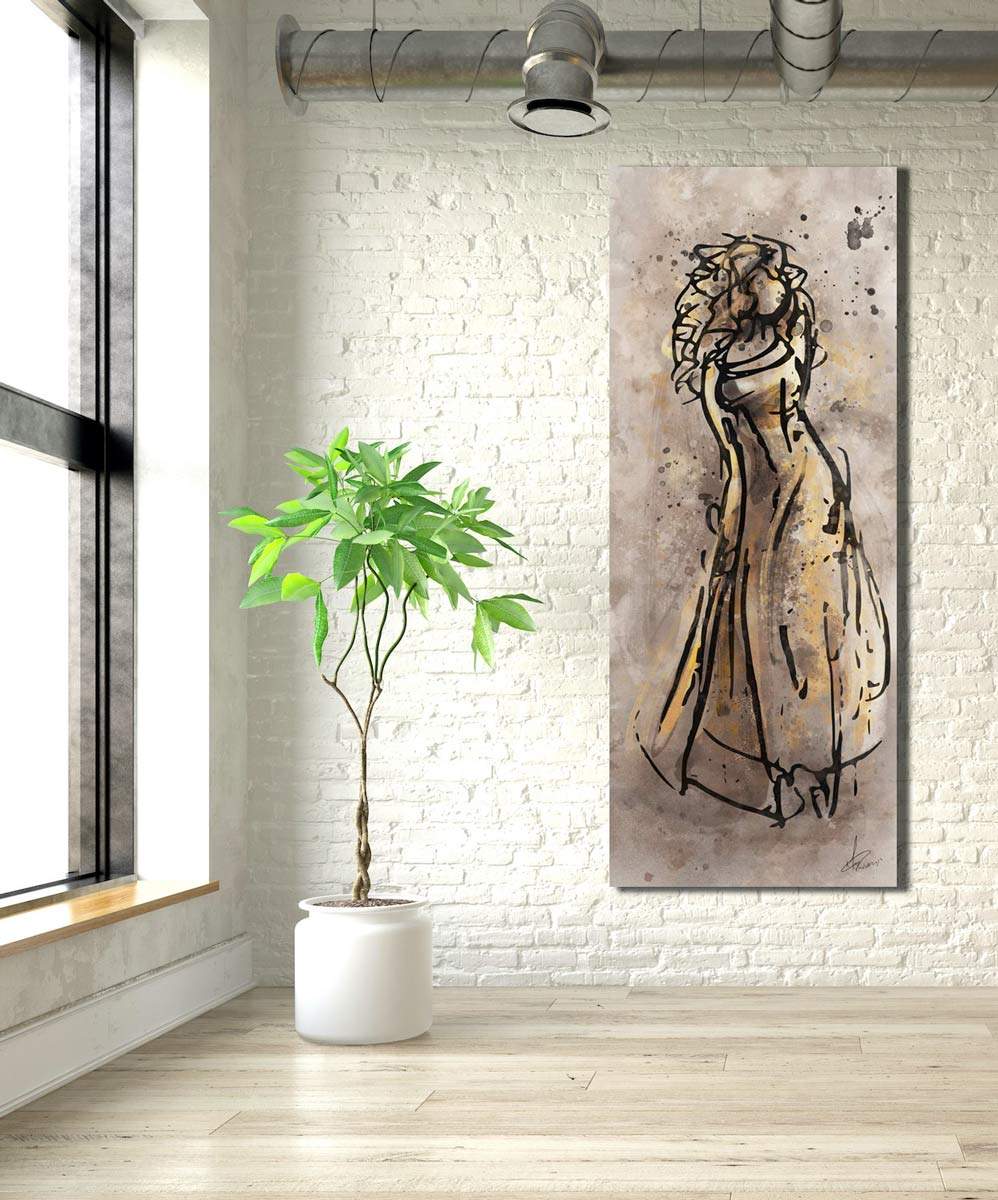 kunstwerk aan de muur