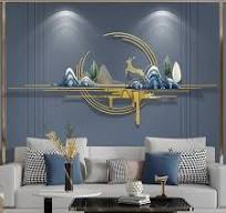 metalen kunst aan de muur